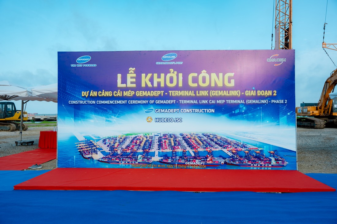 Backdrop Lễ khởi công Cảng Gemalink giai đoạn 2