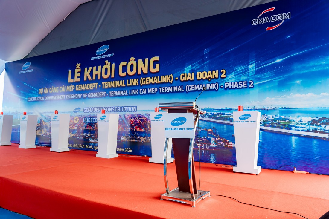 Khu vực nghi thức khởi công Cảng Gemalink