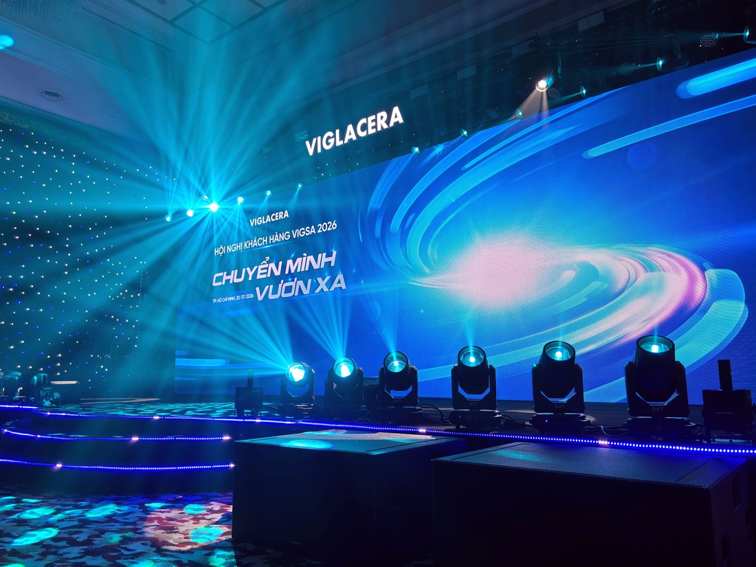 Màn hình LED Hội nghị khách hàng VIGSA 2026 tại Grand Hồ Tràm