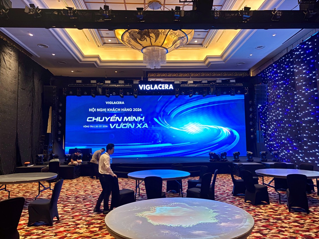 Tổng duyệt sân khấu Gala Dinner VIGSA 2026 tại Grand Hồ Tràm
